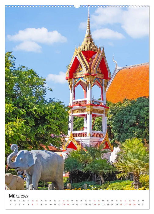 Wat Chalong - Tempel mit ganz speziellem Charme (CALVENDO Premium Wandkalender 2027)