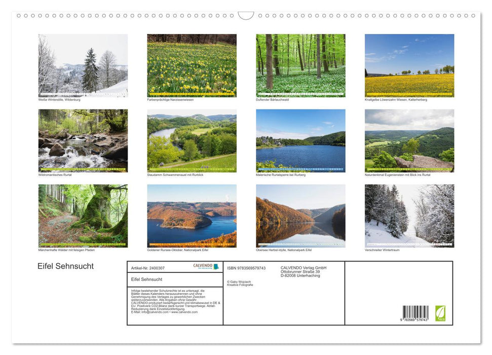 Eifel Sehnsucht (CALVENDO Wandkalender 2027)