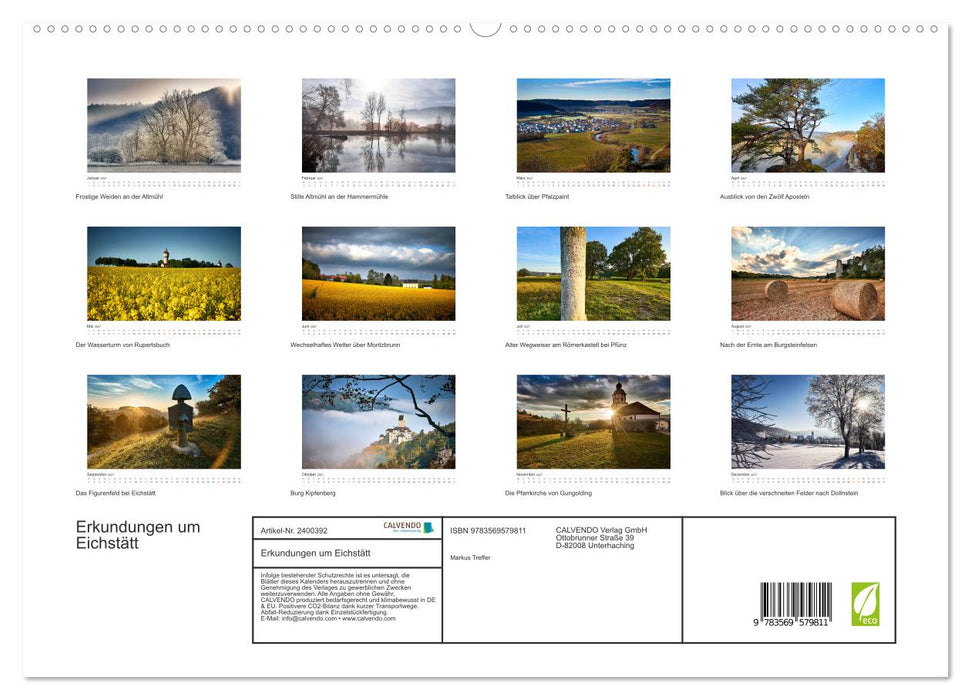 Erkundungen um Eichstätt (CALVENDO Premium Wandkalender 2027)