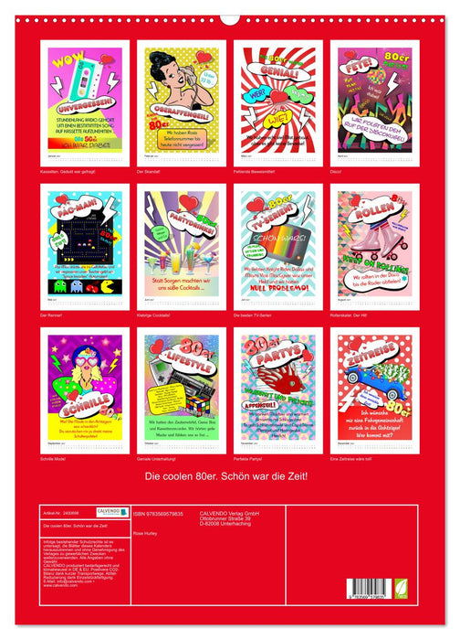 Die coolen 80er. Schön war die Zeit! (CALVENDO Wandkalender 2027)
