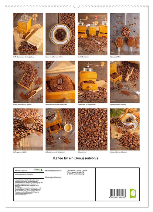 Kaffee für ein Genusserlebnis (CALVENDO Premium Wandkalender 2027)