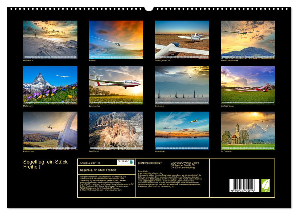 Segelflug, ein Stück Freiheit (CALVENDO Premium Wandkalender 2027)