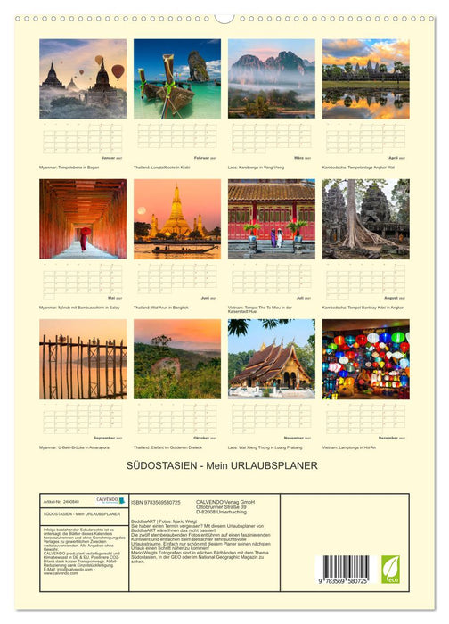 SÜDOSTASIEN - Mein URLAUBSPLANER (CALVENDO Premium Wandkalender 2027)