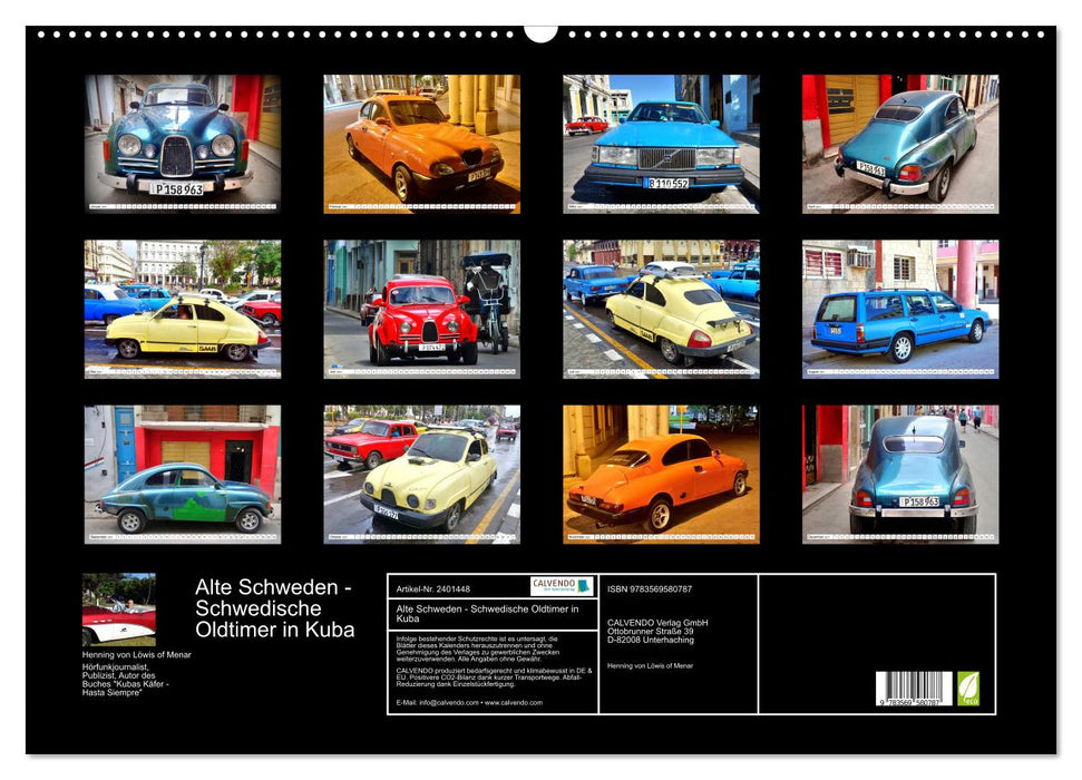 Alte Schweden - Schwedische Oldtimer in Kuba (CALVENDO Wandkalender 2027)