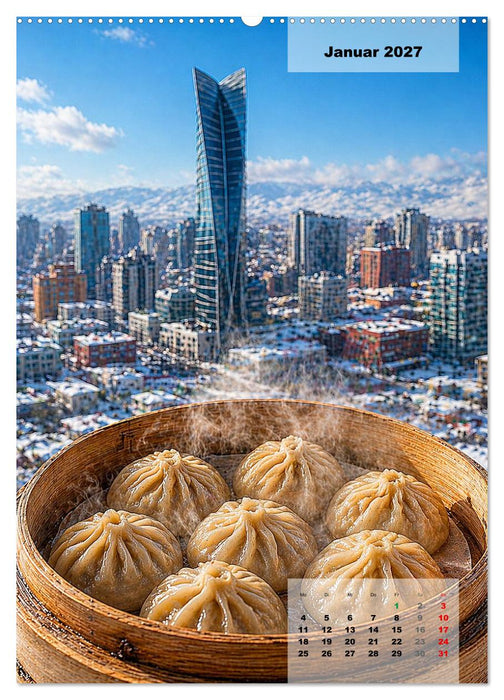 Mongolei – Eine Schlemmerreise ins Land des ewigen blauen Himmels (CALVENDO Wandkalender 2027)