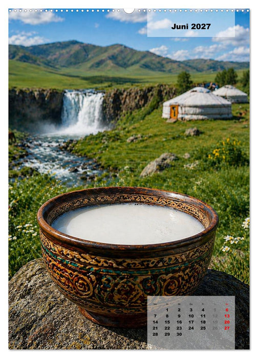 Mongolei – Eine Schlemmerreise ins Land des ewigen blauen Himmels (CALVENDO Wandkalender 2027)
