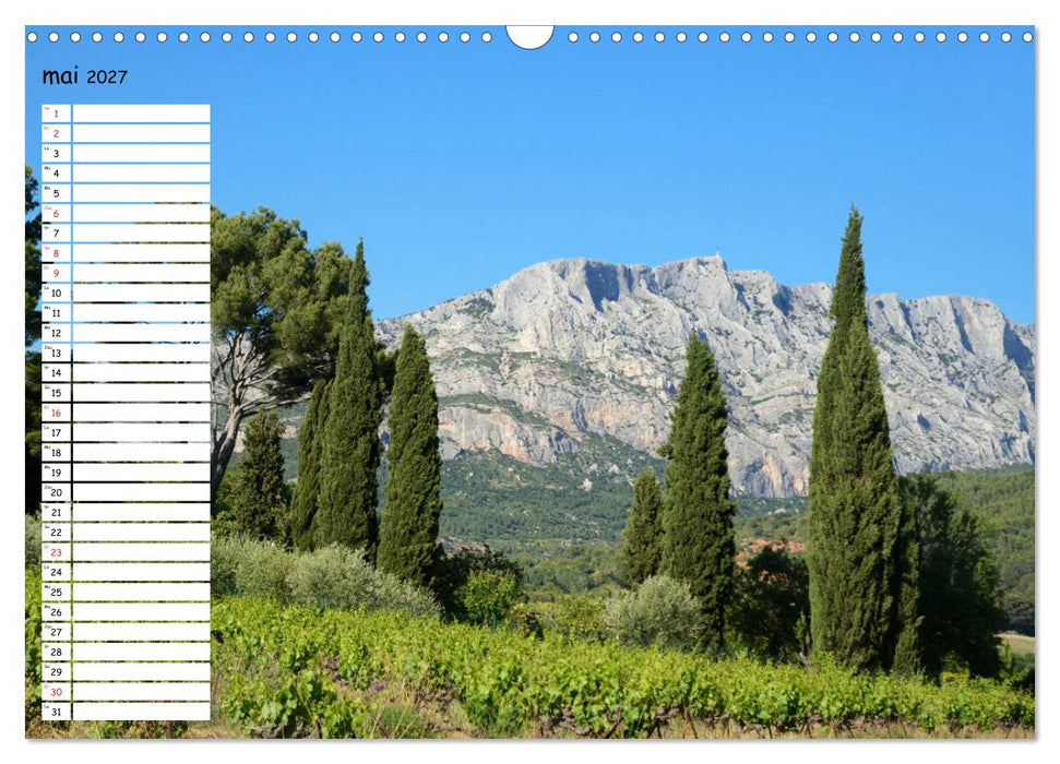 La Montagne Sainte-Victoire – dans les pas de Cézanne (CALVENDO Calendrier mensuel 2027)