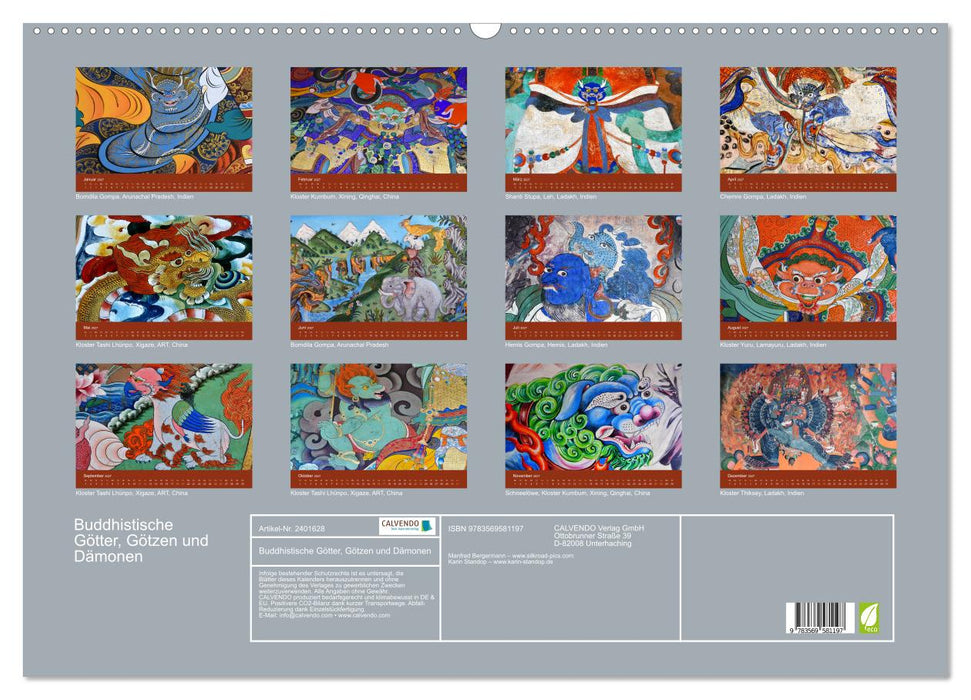 Buddhistische Götter, Götzen und Dämonen (CALVENDO Wandkalender 2027)