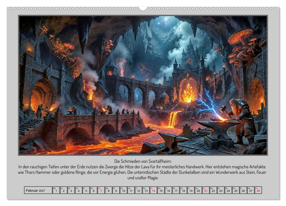 In Yggdrasils Schatten: Ein Pfad durch die neun Welten (CALVENDO Wandkalender 2027)