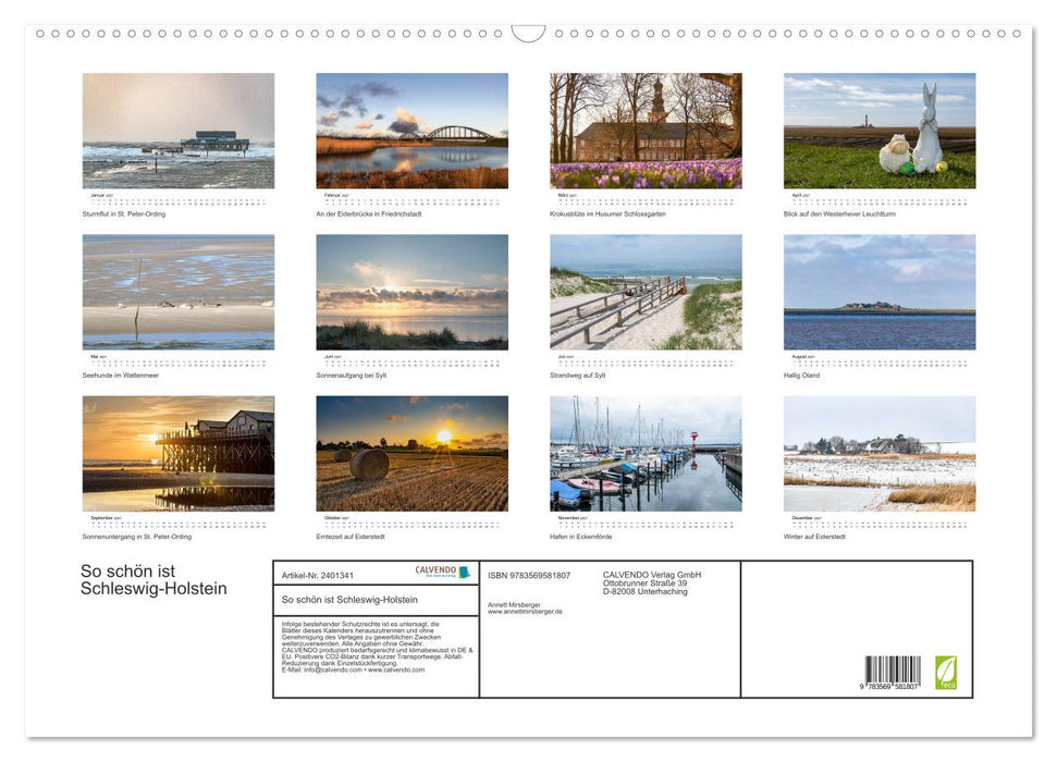 So schön ist Schleswig-Holstein (CALVENDO Wandkalender 2027)