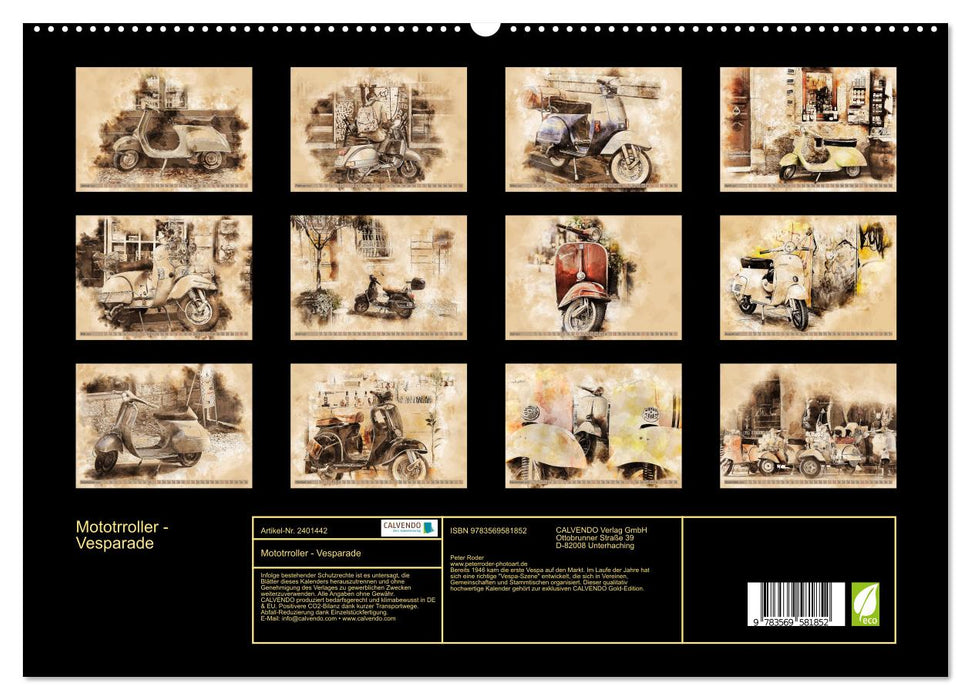 Mototrroller - Vesparade (CALVENDO Premium Wandkalender 2027)