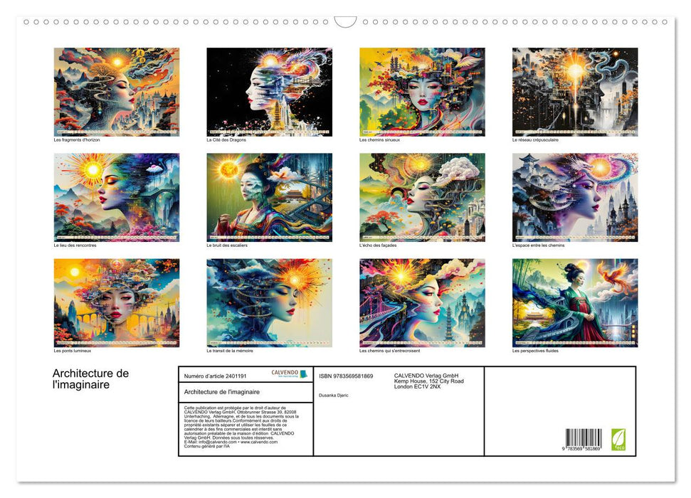 Architecture de l'imaginaire (CALVENDO Calendrier mensuel 2027)