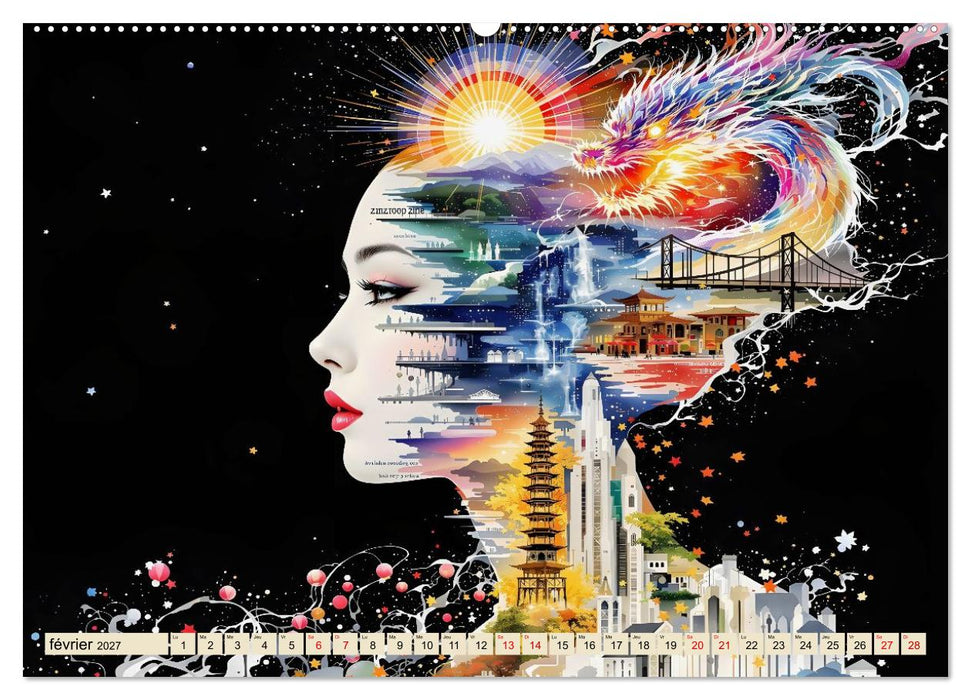 Architecture de l'imaginaire (CALVENDO Calendrier mensuel 2027)