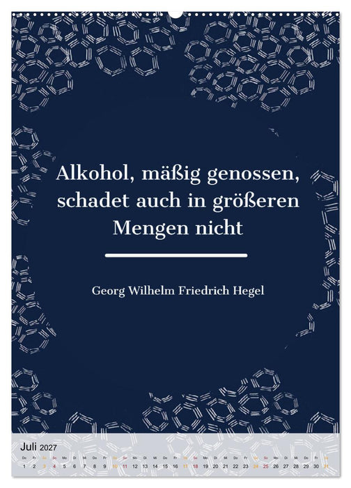 Dichter als Goethe - Der literarische Alkohol-Kalender (CALVENDO Premium Wandkalender 2027)