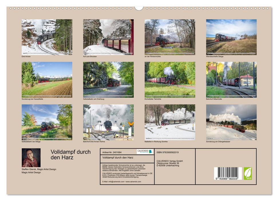Volldampf durch den Harz (CALVENDO Premium Wandkalender 2027)