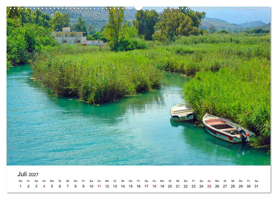 Farbenfrohe Boote in kristallklarem Wasser (CALVENDO Premium Wandkalender 2027)