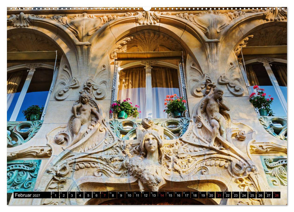 Jugendstilarchitektur - ein Bilderbogen quer durch Europa (CALVENDO Premium Wandkalender 2027)