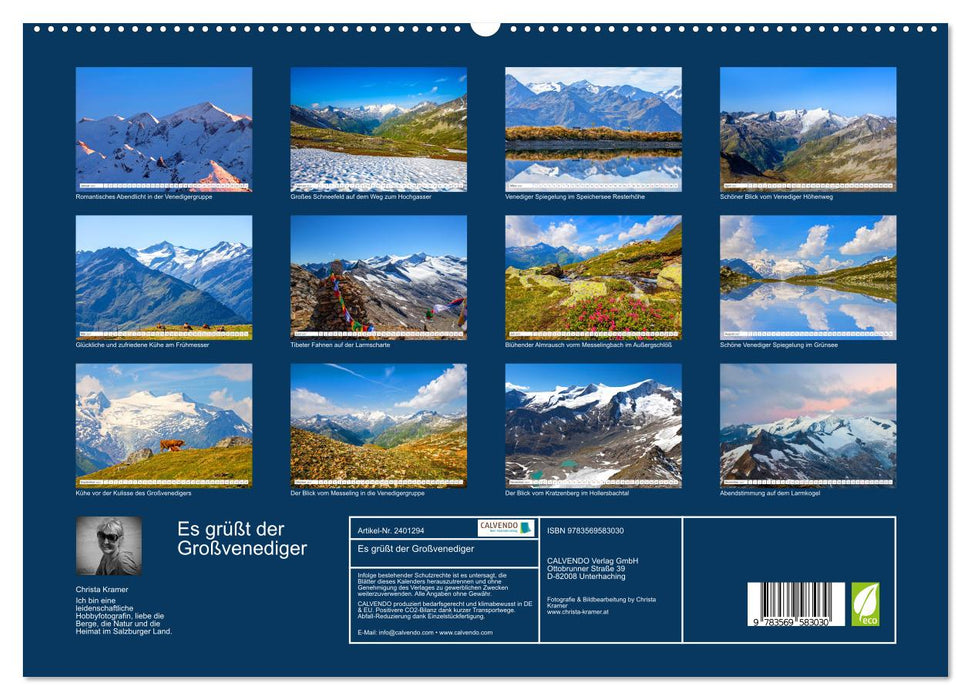 Es grüßt der Großvenediger (CALVENDO Premium Wandkalender 2027)