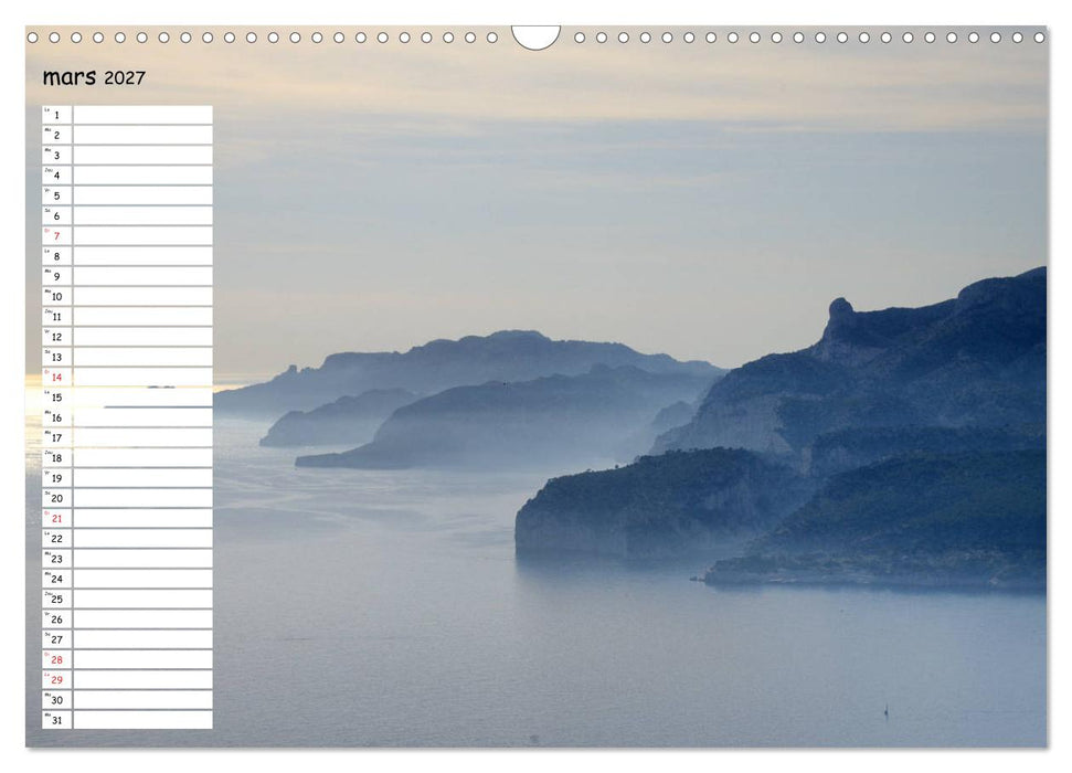 Les Calanques - Criques et fiords de Provence (CALVENDO Calendrier mensuel 2027)