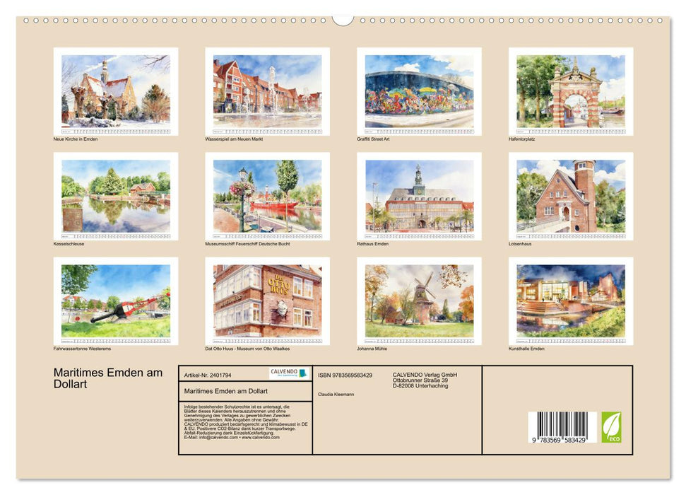Maritimes Emden am Dollart (CALVENDO Premium Wandkalender 2027)