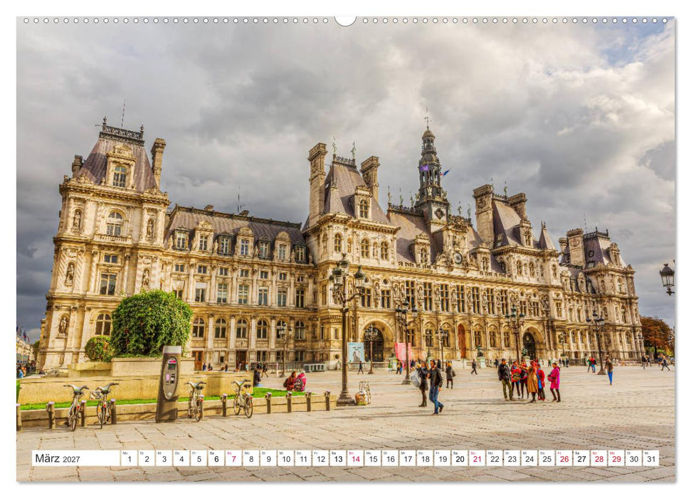 Geliebtes Paris - Ein Bilderbogen aus der Stadt der Liebe (CALVENDO Premium Wandkalender 2027)