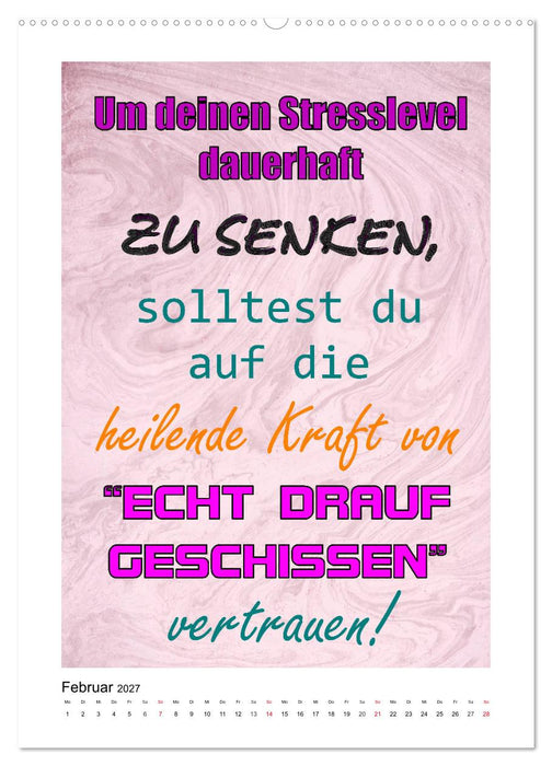 Humor und Ironie. Lustige Sprüche (CALVENDO Premium Wandkalender 2027)