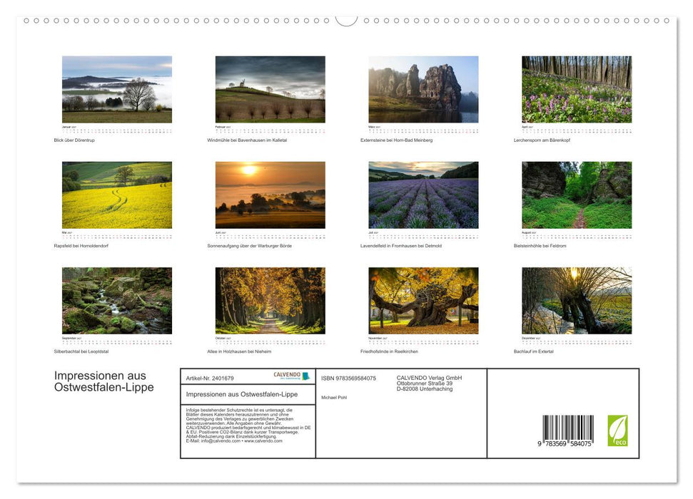 Impressionen aus Ostwestfalen-Lippe (CALVENDO Premium Wandkalender 2027)
