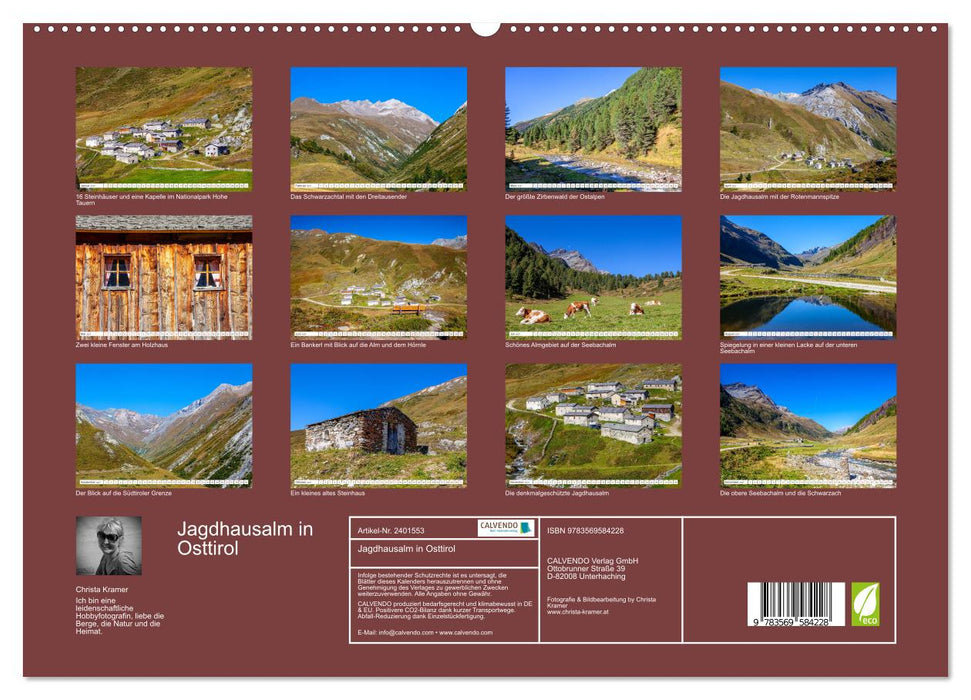 Jagdhausalm in Osttirol (CALVENDO Premium Wandkalender 2027)