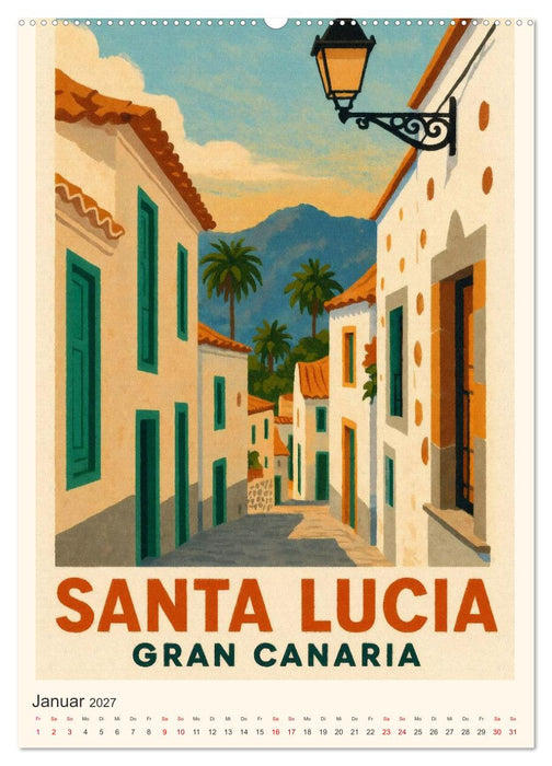 City Poster Gran Canaria (CALVENDO Wandkalender 2027)