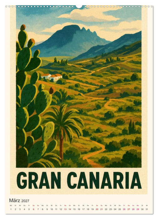 City Poster Gran Canaria (CALVENDO Wandkalender 2027)