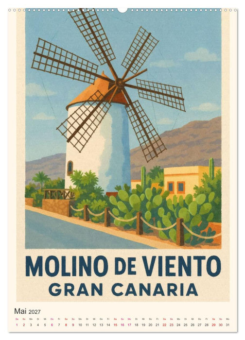 City Poster Gran Canaria (CALVENDO Wandkalender 2027)