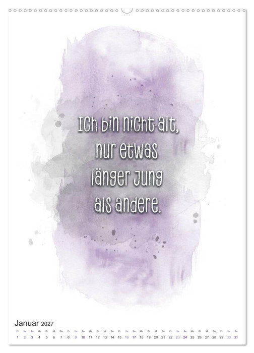 Das Alter ist nur eine Zahl (CALVENDO Wandkalender 2027)