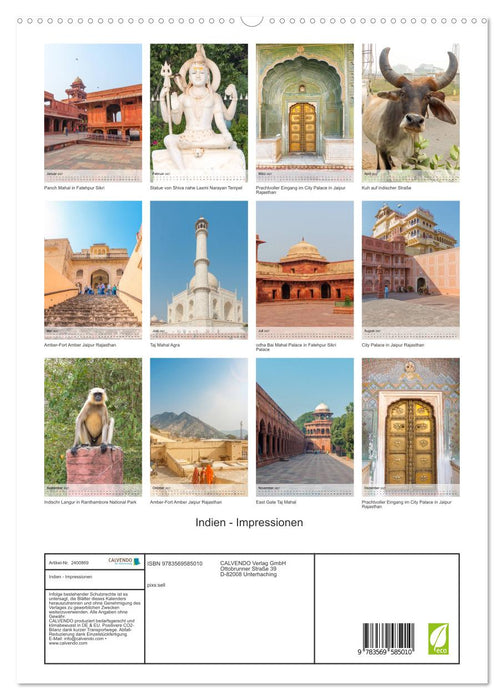 Indien - Impressionen (CALVENDO Premium Wandkalender 2027)