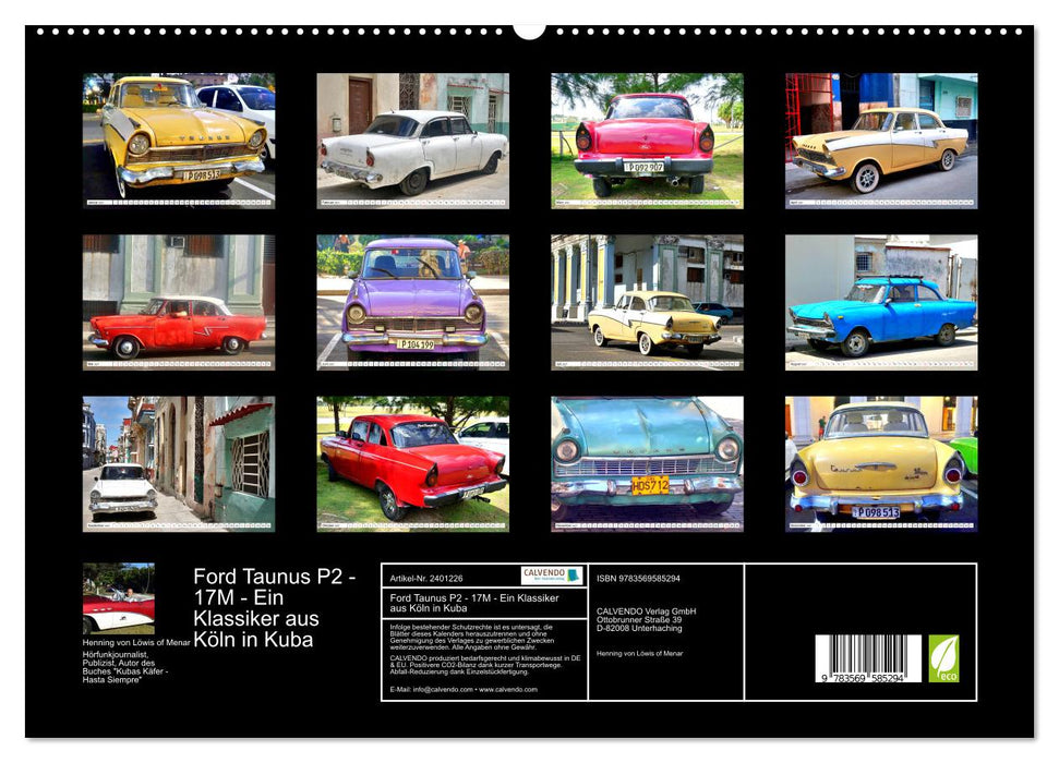 Ford Taunus P2 - 17M - Ein Klassiker aus Köln in Kuba (CALVENDO Premium Wandkalender 2027)