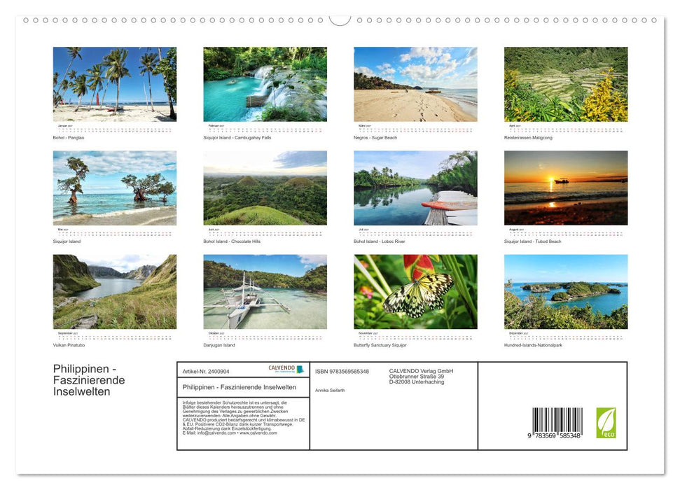 Philippinen - Faszinierende Inselwelten (CALVENDO Premium Wandkalender 2027)