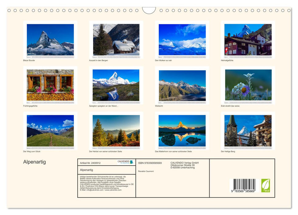 Alpenartig (CALVENDO Wandkalender 2027)