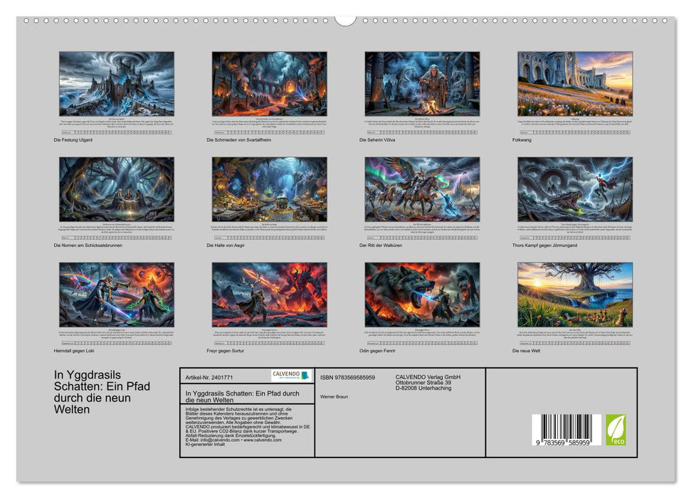 In Yggdrasils Schatten: Ein Pfad durch die neun Welten (CALVENDO Premium Wandkalender 2027)