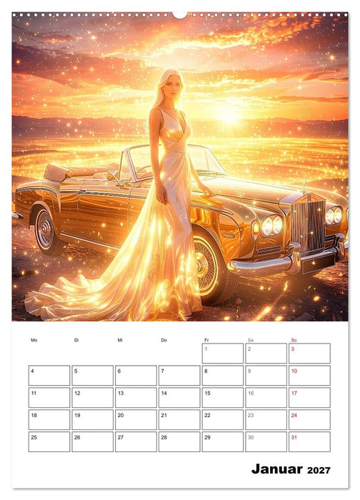 Leuchtende Träume der Rock'n'roll Ära (CALVENDO Wandkalender 2027)