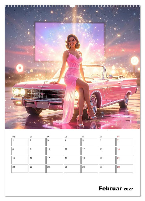 Leuchtende Träume der Rock'n'roll Ära (CALVENDO Wandkalender 2027)