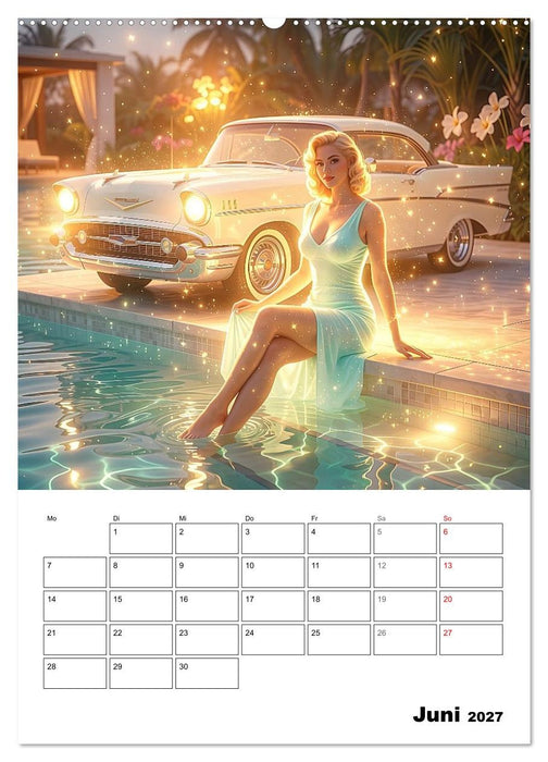 Leuchtende Träume der Rock'n'roll Ära (CALVENDO Wandkalender 2027)