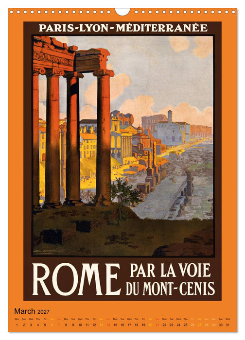 Vintage Travel Posters around the World (CALVENDO Monthly Calendar 2027)
