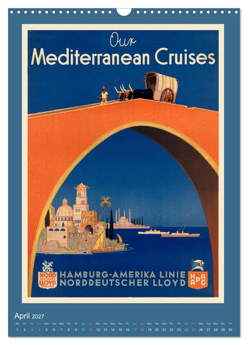 Vintage Travel Posters around the World (CALVENDO Monthly Calendar 2027)