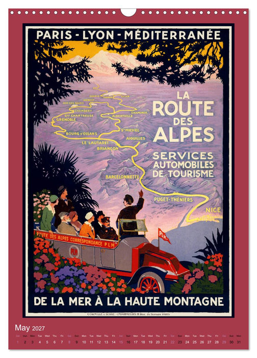 Vintage Travel Posters around the World (CALVENDO Monthly Calendar 2027)