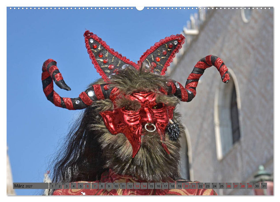 BUNT. PRÄCHTIG. FARBENFROH. Das ist der Karneval in Venedig (CALVENDO Wandkalender 2027)
