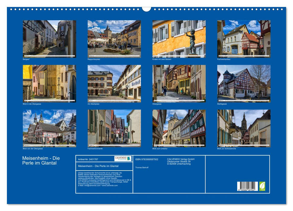 Meisenheim - Die Perle im Glantal (CALVENDO Wandkalender 2027)