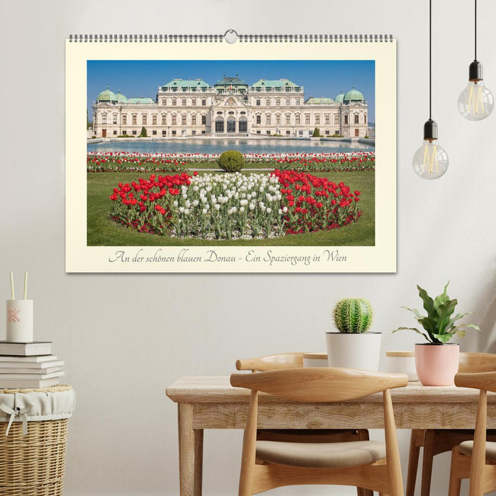 An der schönen blauen Donau - Ein Spaziergang in Wien (CALVENDO Wandkalender 2027)