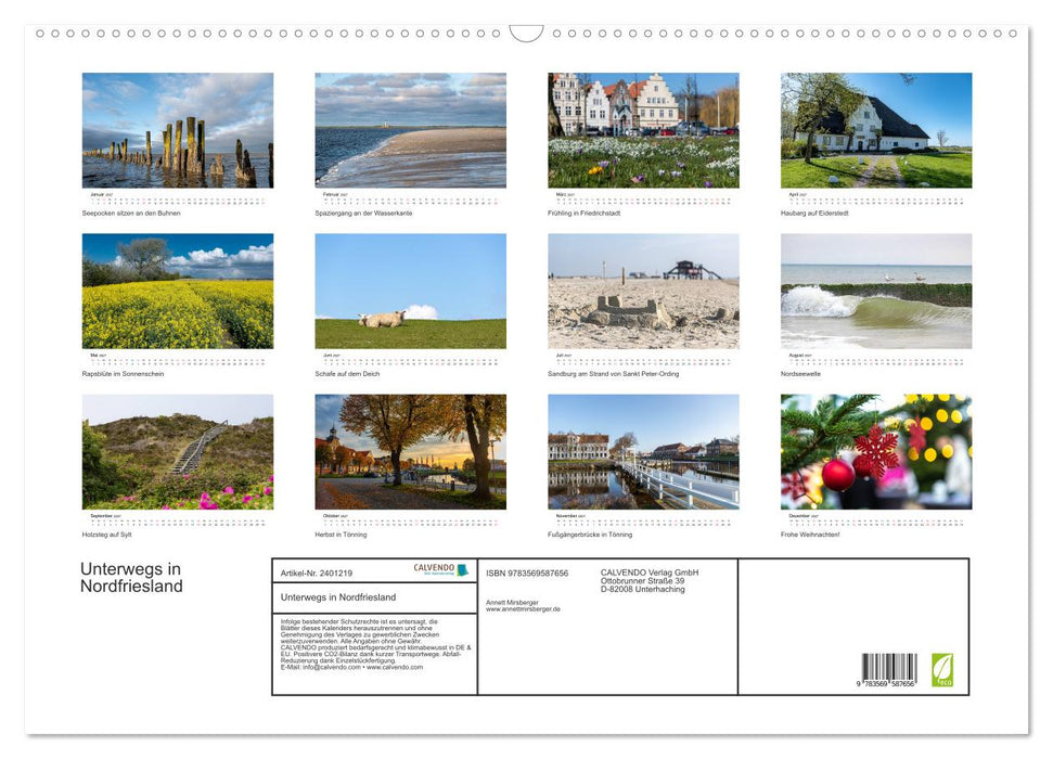 Unterwegs in Nordfriesland (CALVENDO Wandkalender 2027)