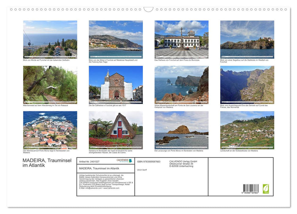 MADEIRA, Trauminsel im Atlantik (CALVENDO Wandkalender 2027)