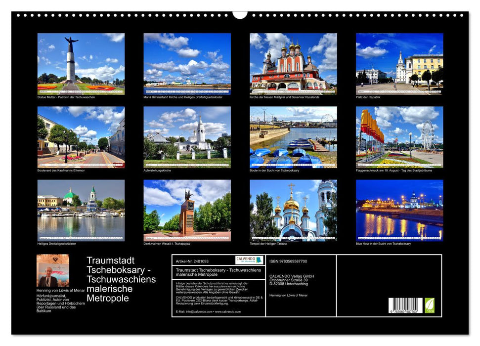 Traumstadt Tscheboksary - Tschuwaschiens malerische Metropole (CALVENDO Wandkalender 2027)