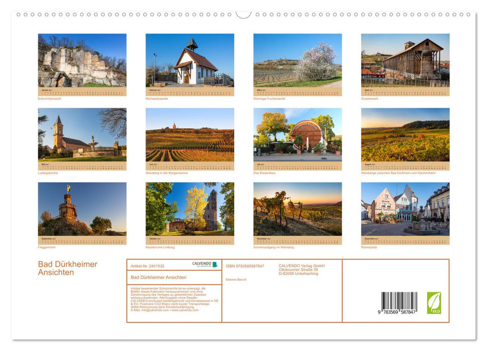 Bad Dürkheimer Ansichten (CALVENDO Premium Wandkalender 2027)